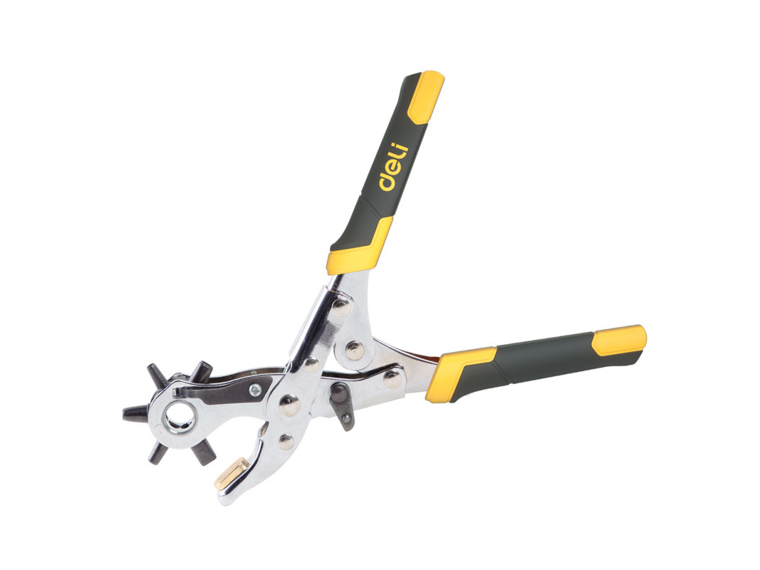 得力工具DL0400打孔钳9寸省力型圆_椭圆_扁孔