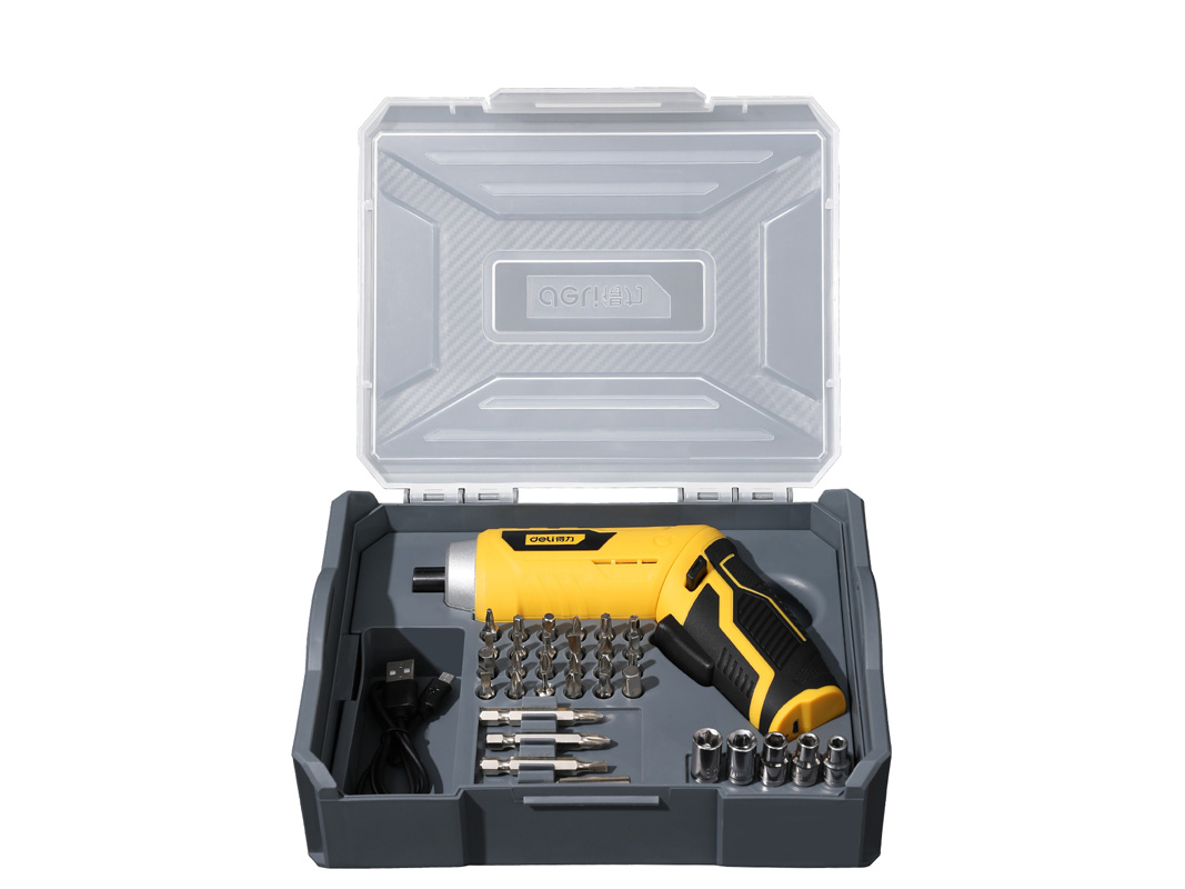 得力工具DL1001-31L锂电螺丝批组套35件套