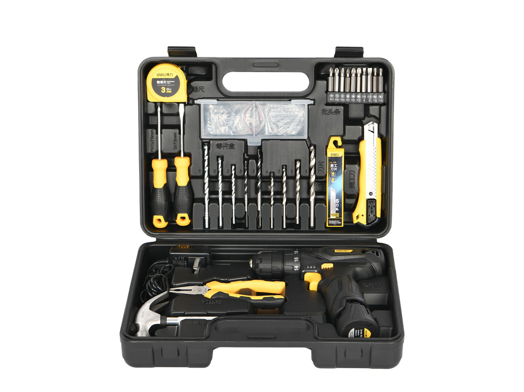 得力工具DL1028L锂电钻工具套装28件套