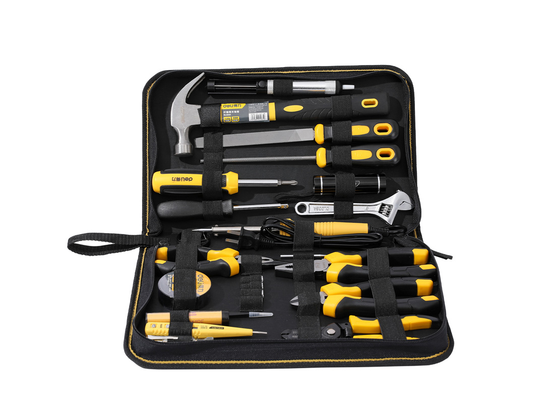 得力工具DL1026E电讯综合维修组套电工维修26件套