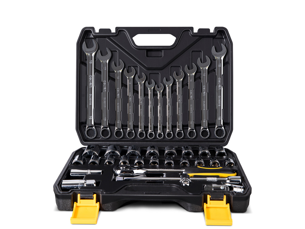 得力工具DL2037TB_37件12.5mm系列套筒扳手组套
