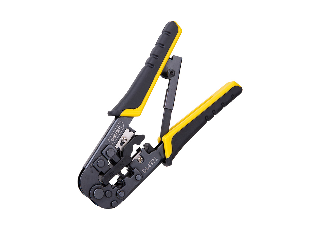 得力工具DL4971网络钳4/6/8P棘轮